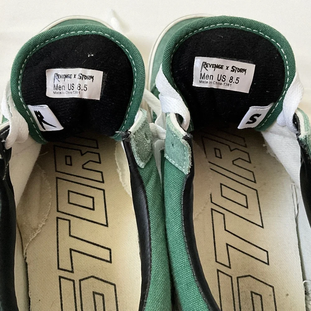REVENGE X STORM Classic Plus Canvas Suede Sneakers Green